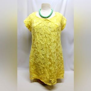 Rue 21 Yellow Floral Lace Dress